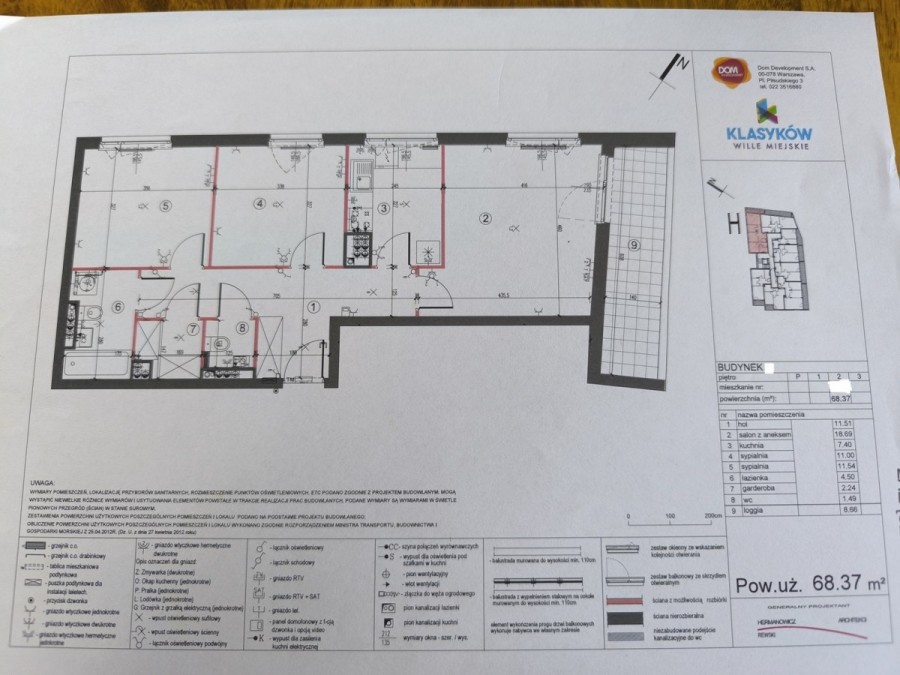 Warszawa, Białołęka Henryków, Dziatwy, 3 pokoje | 68,37 m2 |duża loggia | wysoki standard